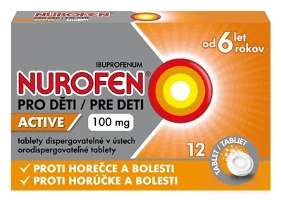 NUROFEN pre deti Active 1×12 tbl, liek s protizápalovým učinkom