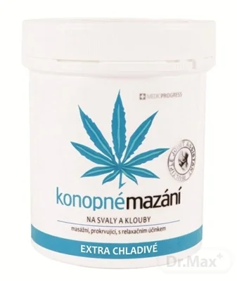 Konopné mazanie extra chladivé 1×250 ml, masážny prípravok