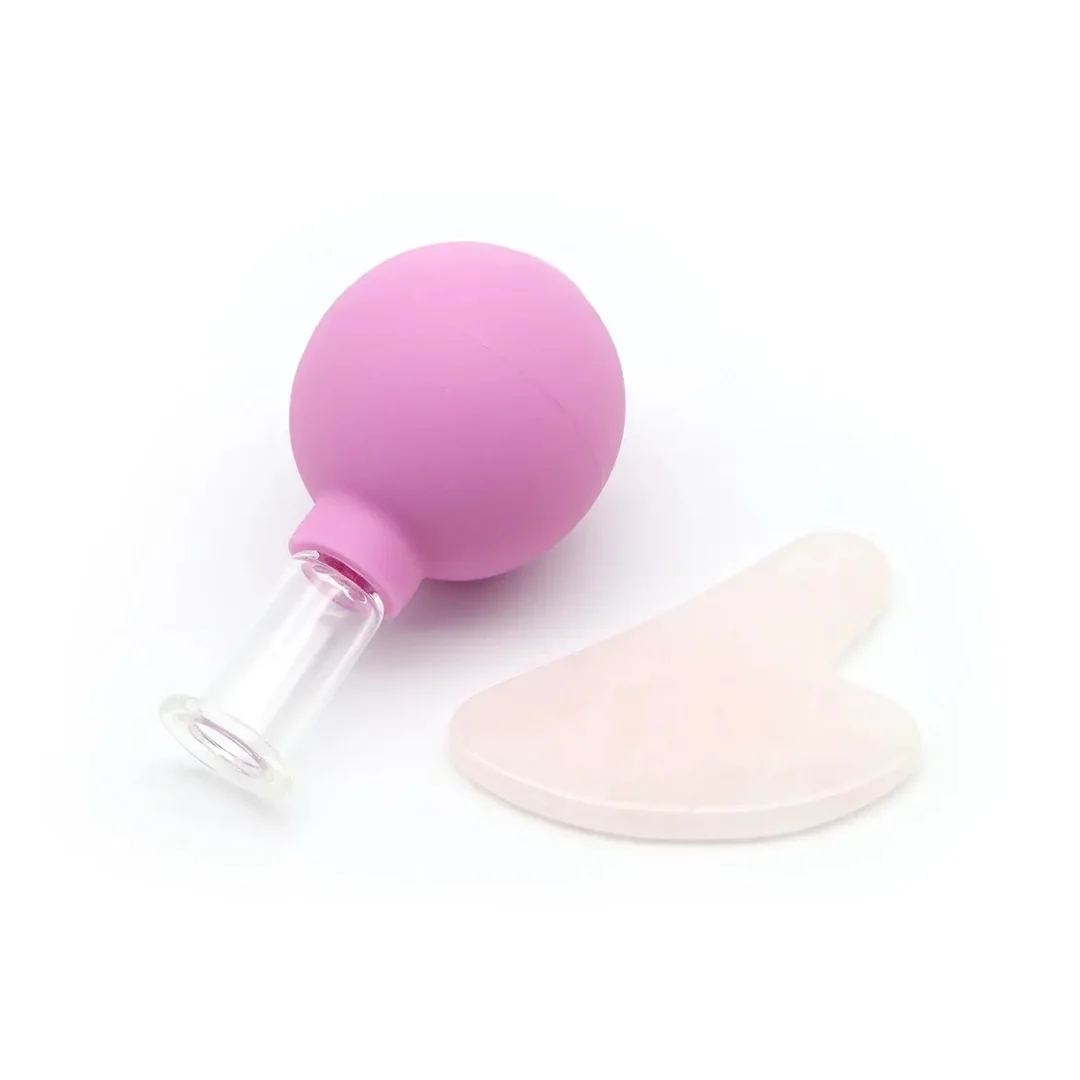 Masážna banka s balónikom a gua sha škrabka