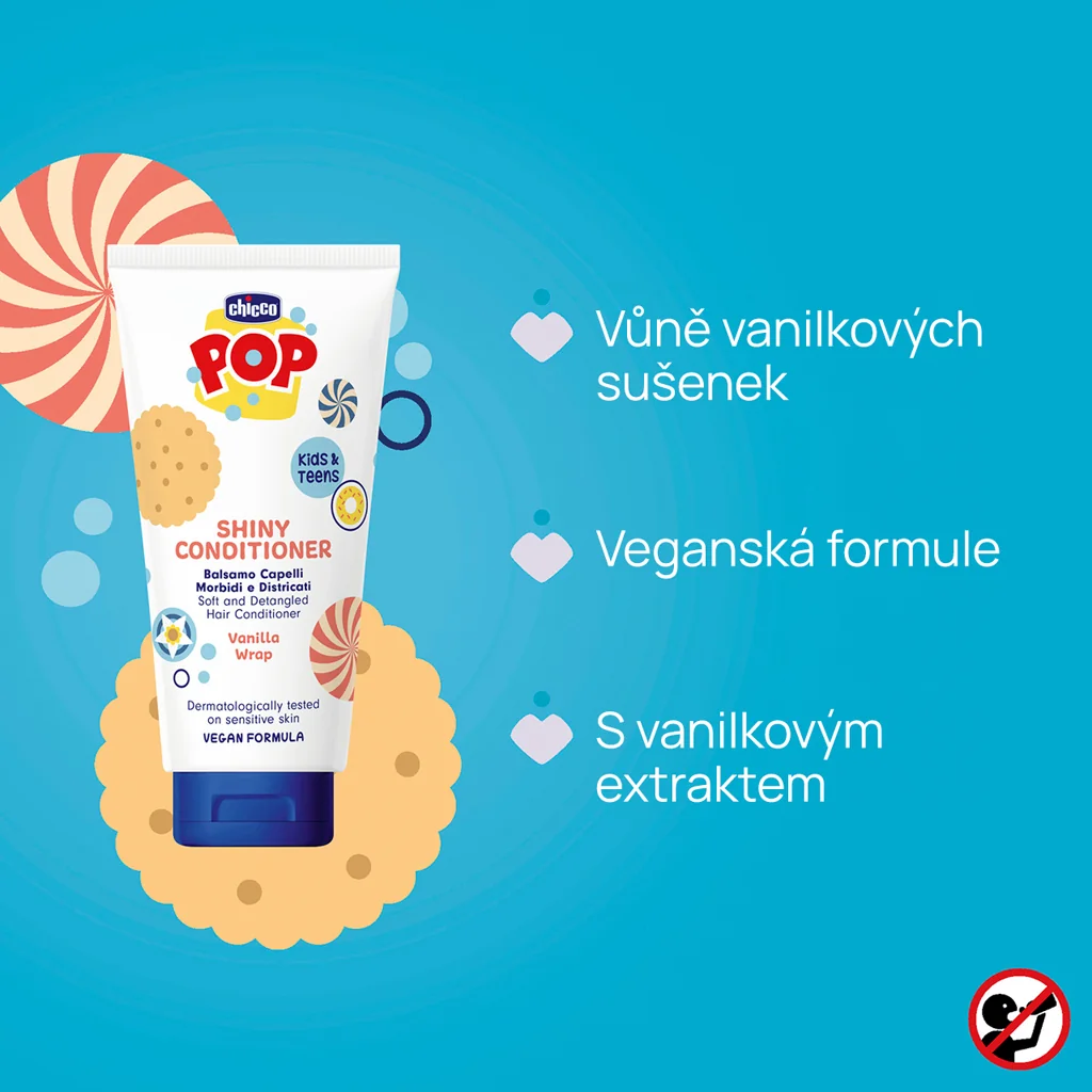CHICCO Kondicionér na vlasy Vanilla wrap POP pre deti a teenagerov 150ml 150 ml