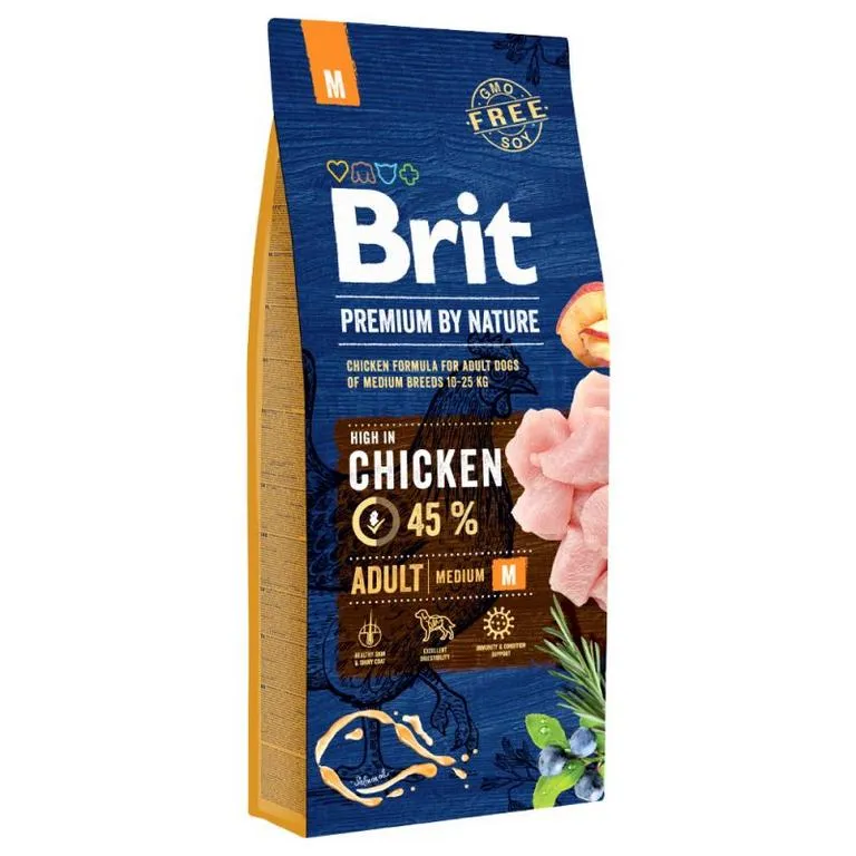 Brit Premium by Nature dog Adult M 1×15 000 g, krmivo pre psov