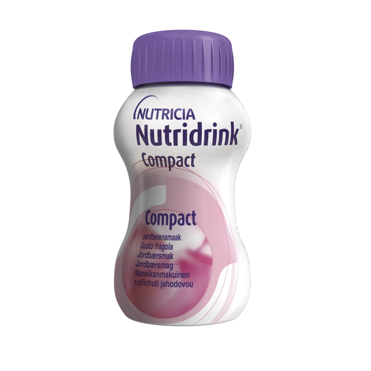 Nutridrink Compact s jahodovou príchuťou 4x125 ml, nápoj na medicínske účely