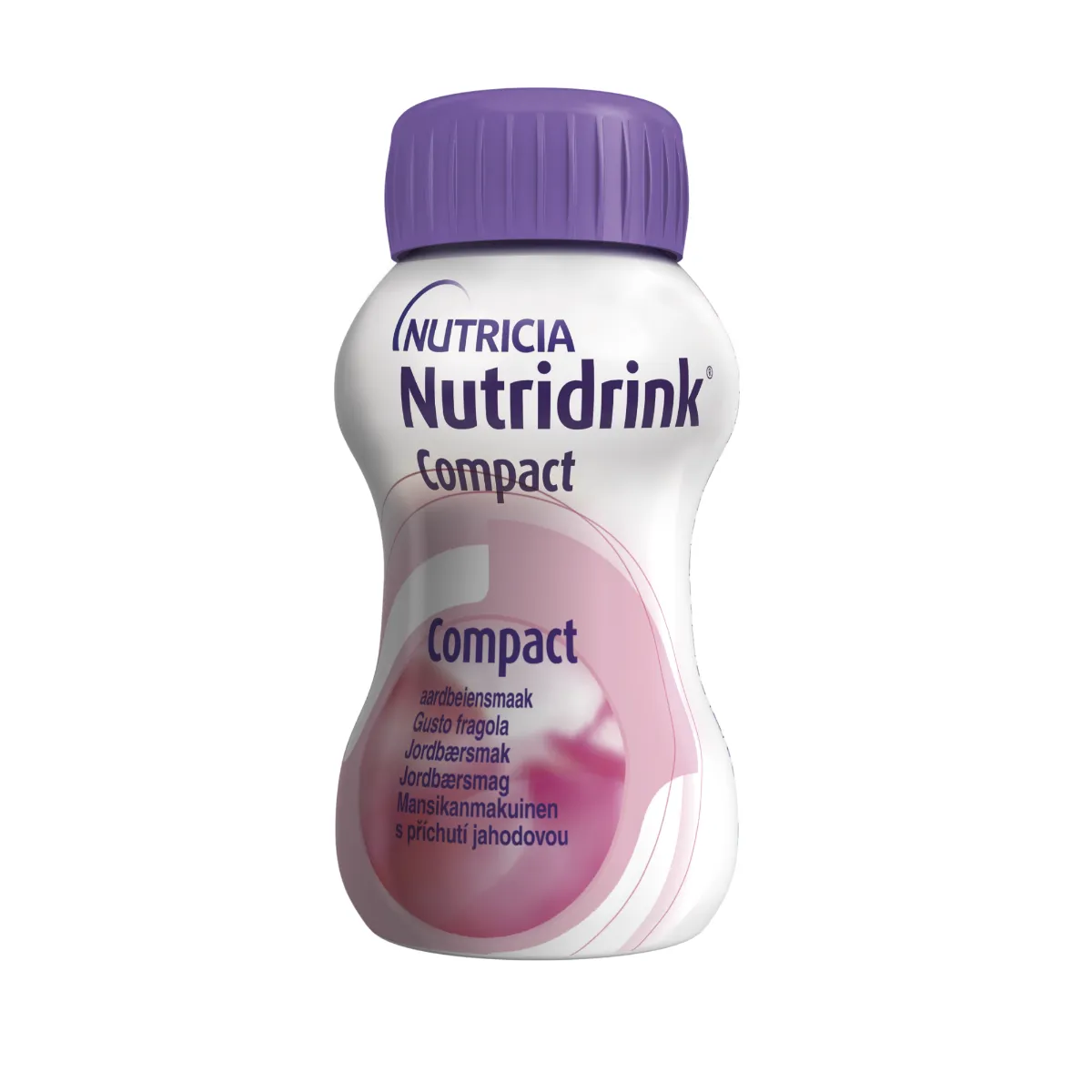 Nutridrink Compact s jahodovou príchuťou 4 x 125 ml, nápoj na medicínske účely