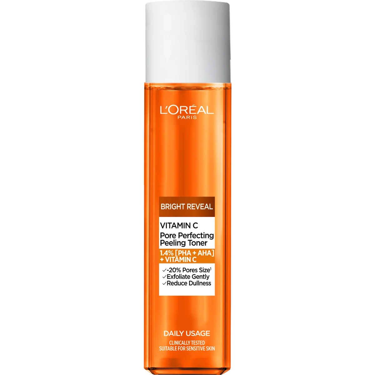 L’Oréal Paris Bright Reveal Vitamin C tonikum na zmenšenie pórov a rozjasnenie mdlého vzhľadu pleti 1×180 ml, rozjasňujúce tonikum