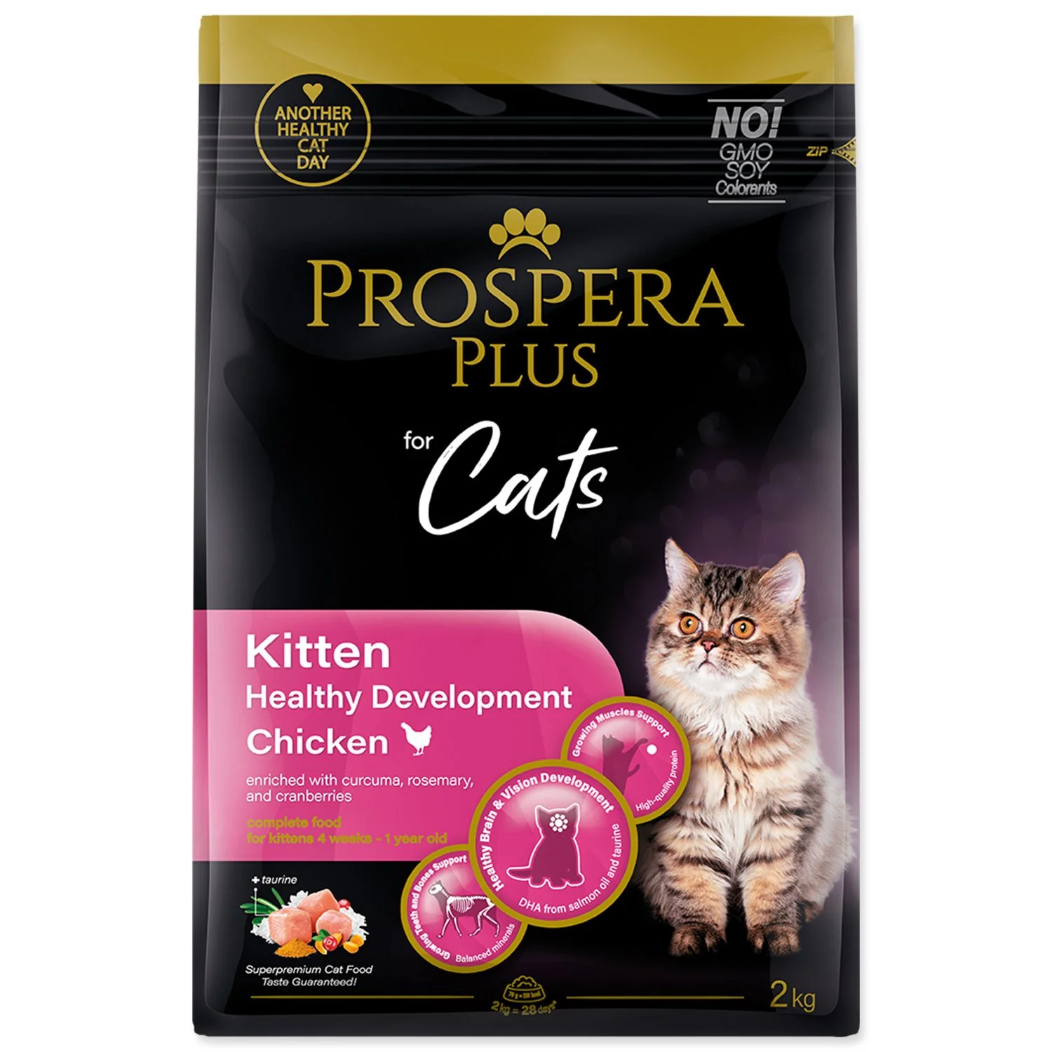 Krmivo Plus Kitten Chicken Healthy Development 2kg 2kg
