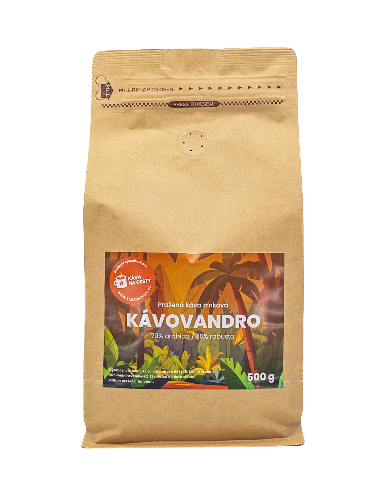 Kávovandro 500 g Zrnková káva