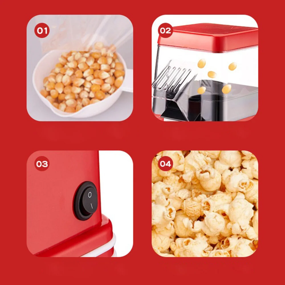 Livefy HomePop V3 popkornovač, červený