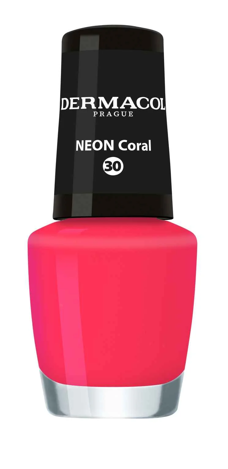 Dermacol Lak na nechty Neon Coral č.30 1×5 ml, lak na nechty