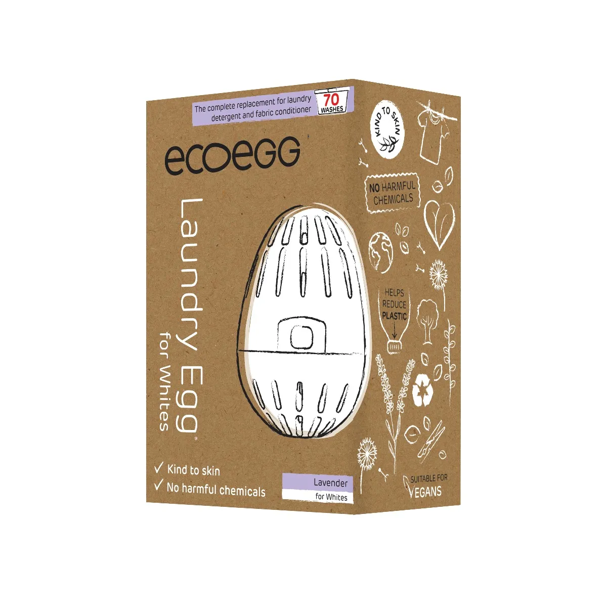 Ecoegg Pracie vajíčko - 70 praní  na biele prádlo levanduľa