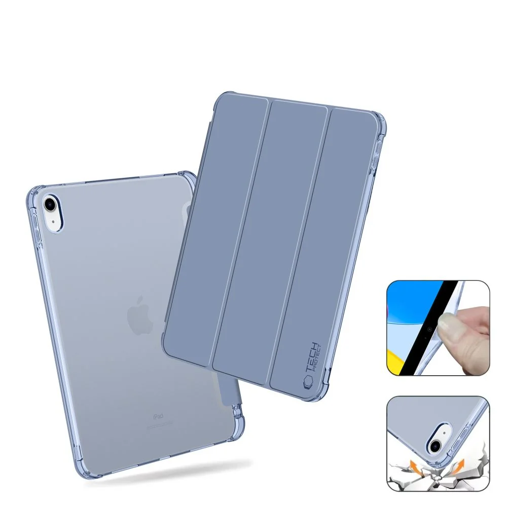 Tech-Protect SC Pen Hybrid puzdro na iPad 10.9'' 10gen 2022, modré/priesvitné esvitné
