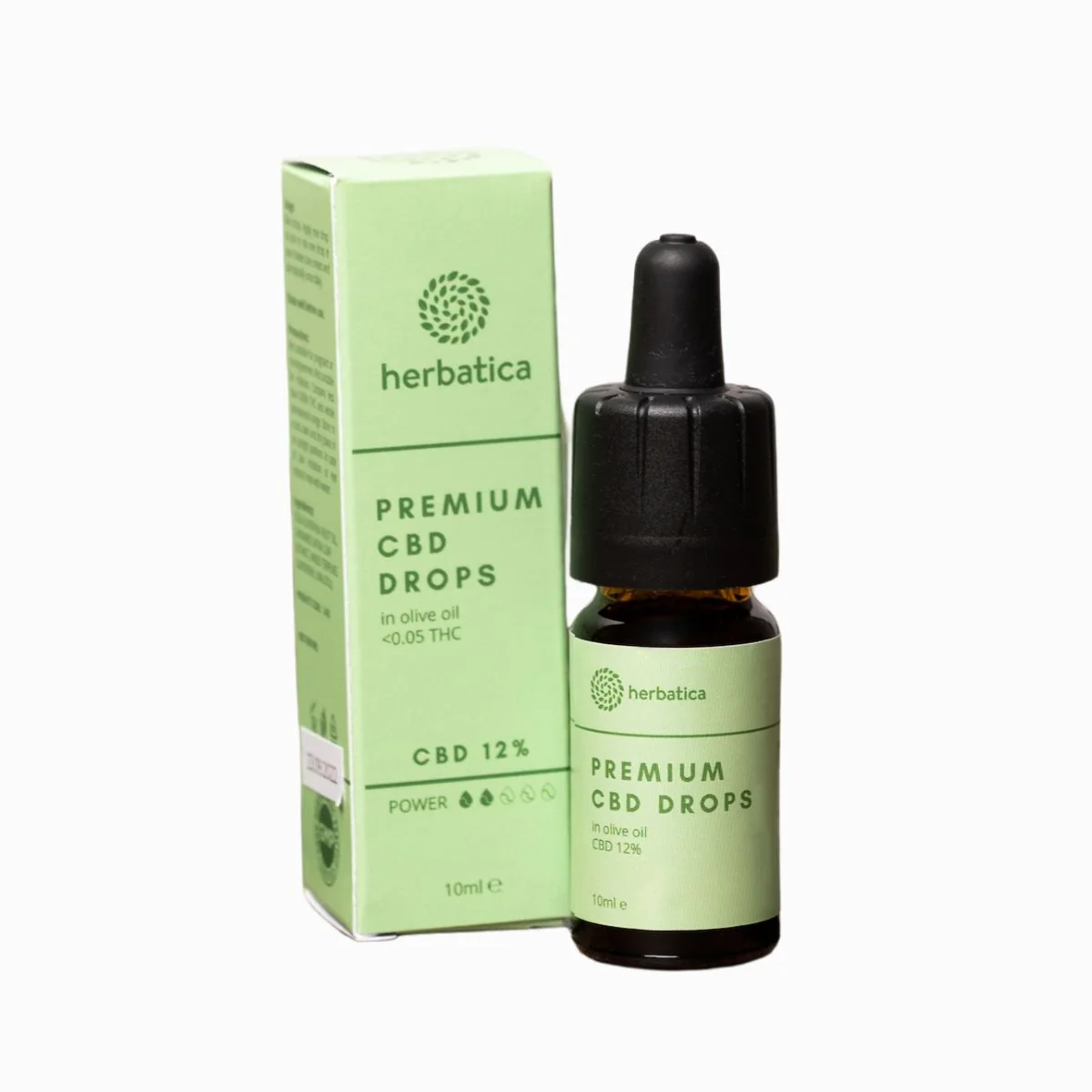 CBD kvapky 12% PREMIUM s olivovým olejom - Herbatica - 10 ml 
