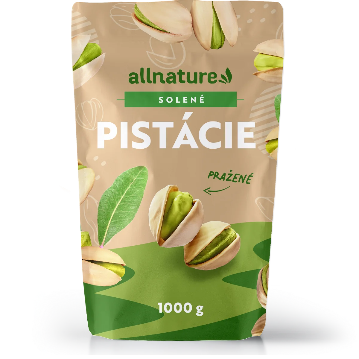 Allnature PISTÁCIE pražené solené 1×1000 g, pražené, solené pistácie