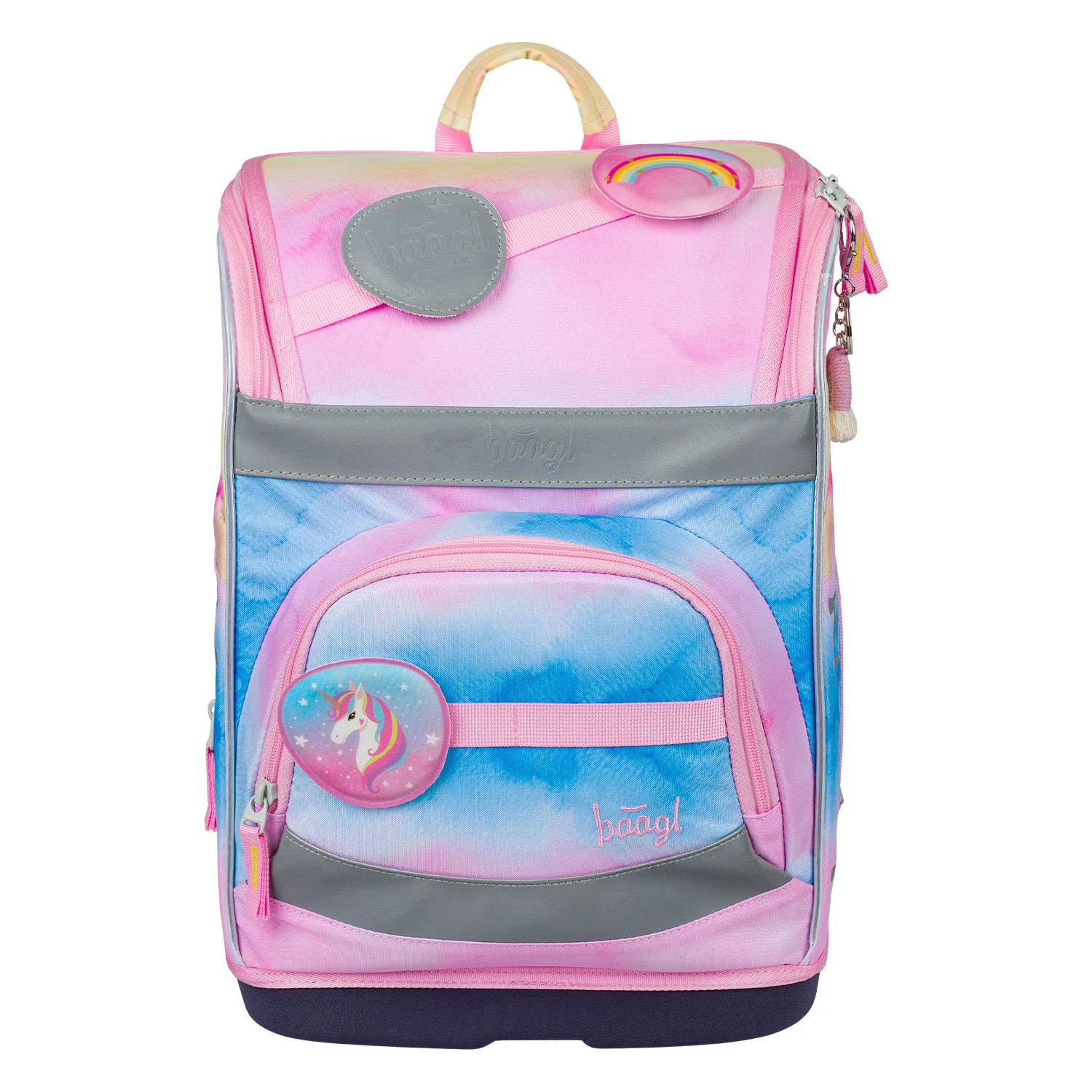 Baagl Školská aktovka Zippy Plus Rainbow Unicorn Dúhový jednorožec