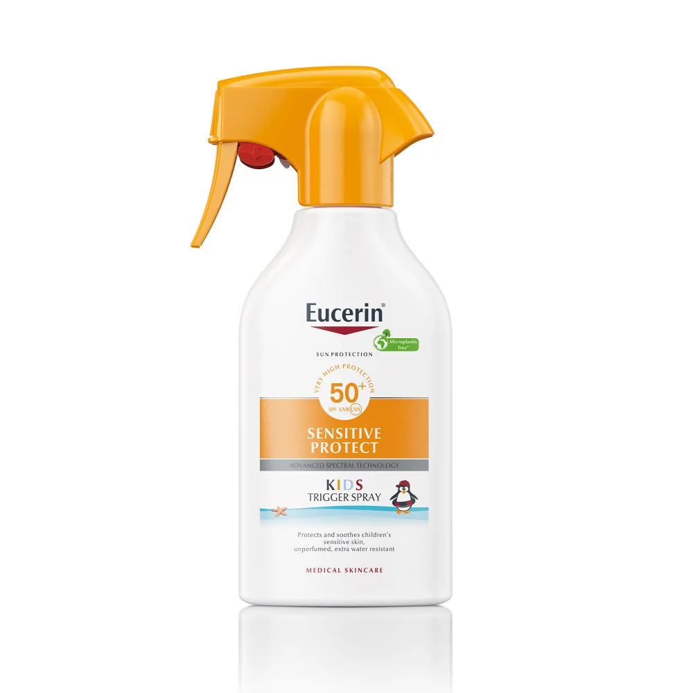 Eucerin SUN Detský sprej na opaľovanie SENSITIVE PROTECT SPF 50+ 1×250 ml, detský sprej