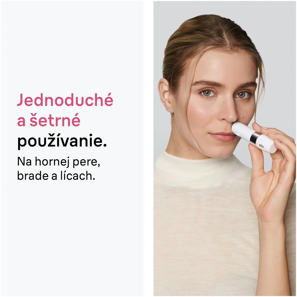 Braun FS1000 mini odstraňovač chĺpkov na tvár, biely 1 ks