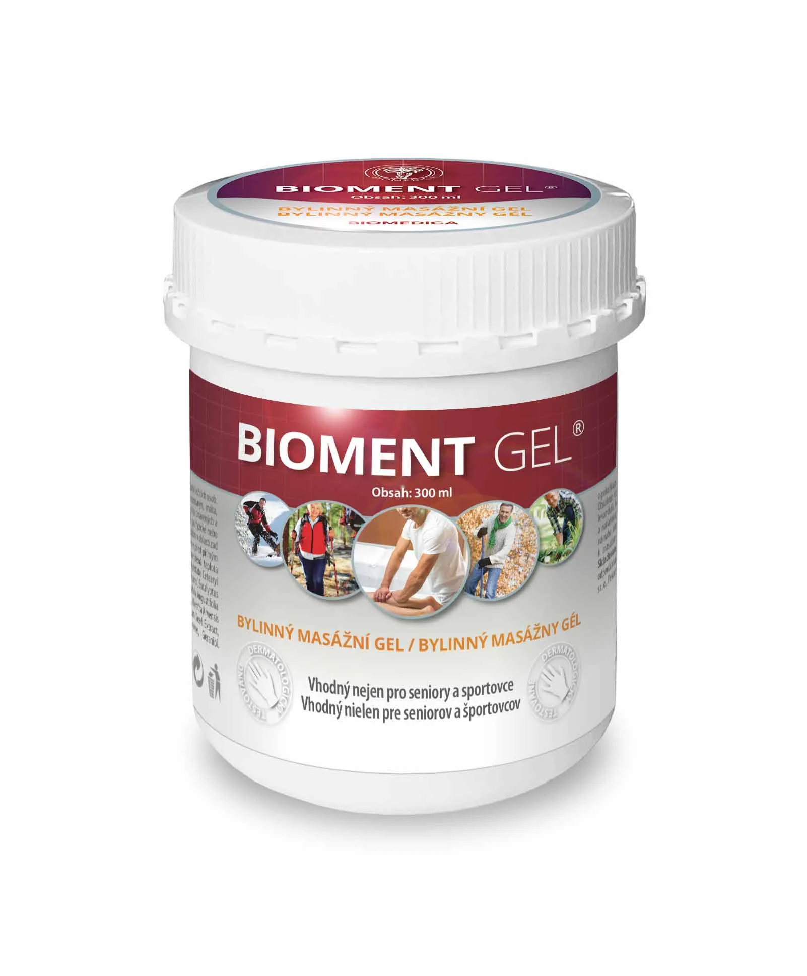 Biomedica Bioment gél 1×300 ml, bylinný masážny gél