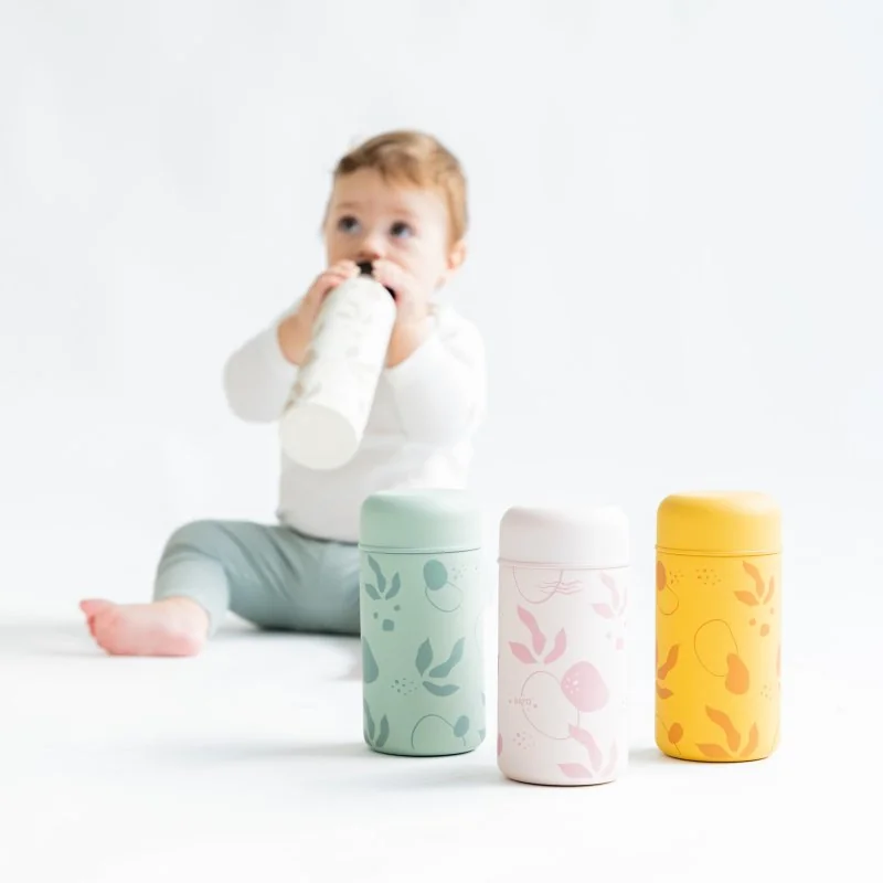 Saro Baby nerezová termoska na jedlo 500ml Pink