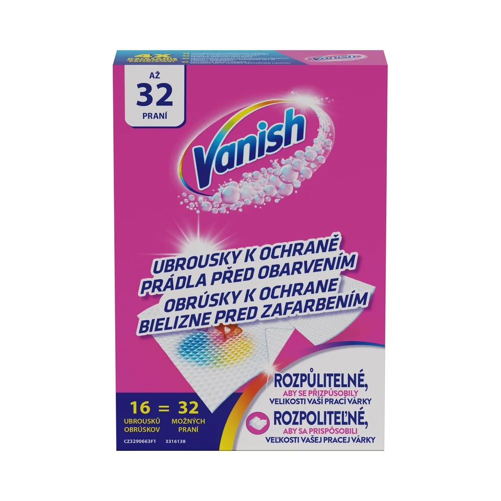 Vanish obrúsky Color Protect (32 praní) 16 ks
