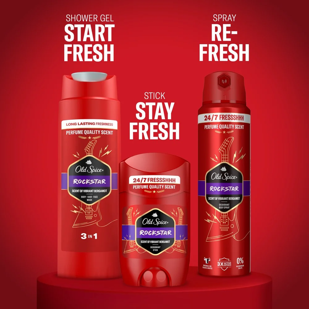 Old Spice darčeková sada Rockstar s tuhým dezodorantom a sprchovým gélom 1 set
