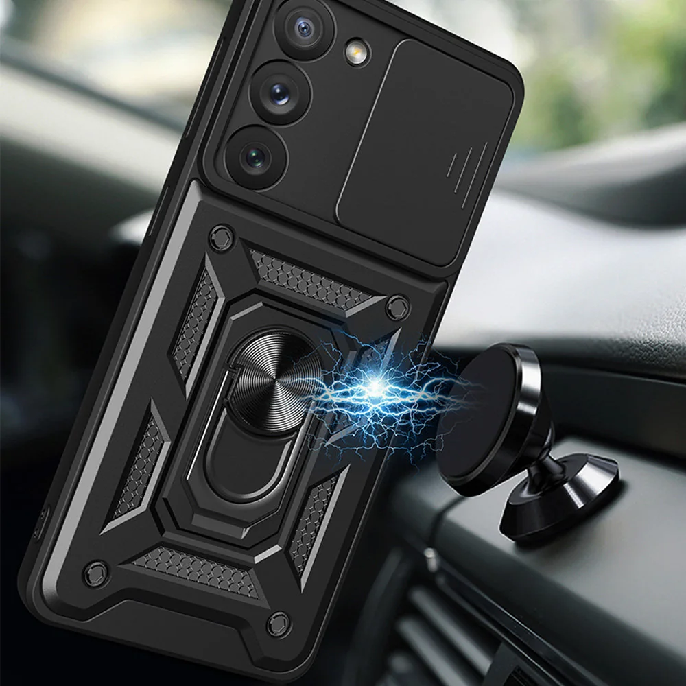 MG Hybrid Armor Camshield kryt na Samsung Galaxy S23 Ultra, čierny