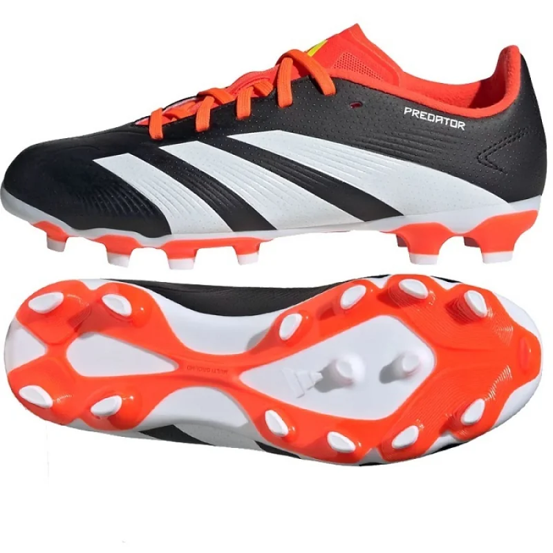 Adidas Predator League L JR MG Detské futbalové kopačky, biela, čierna, oranžová, veľ. 32 