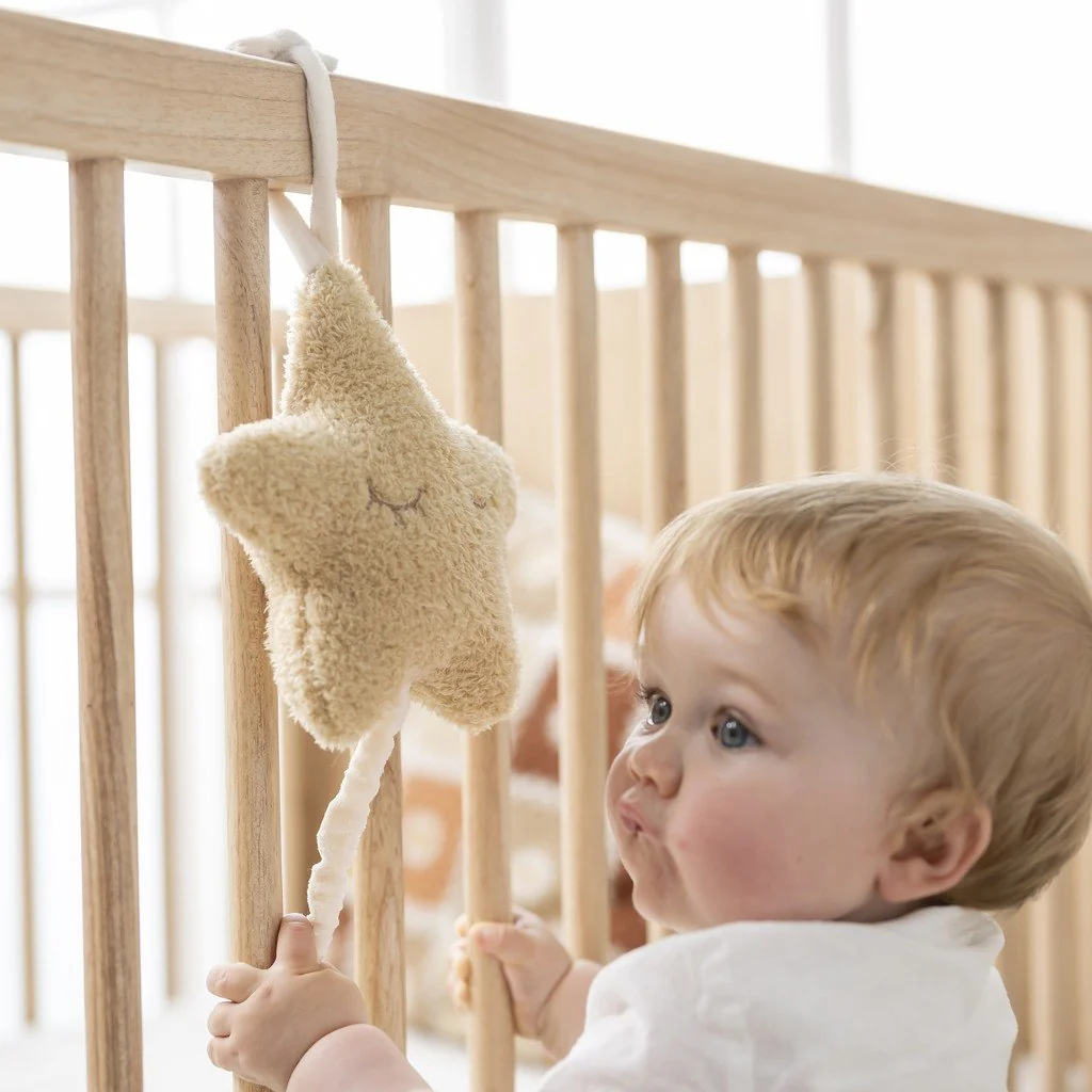 Hračka hudobná Teddy hviezdička 25 cm, 0m+