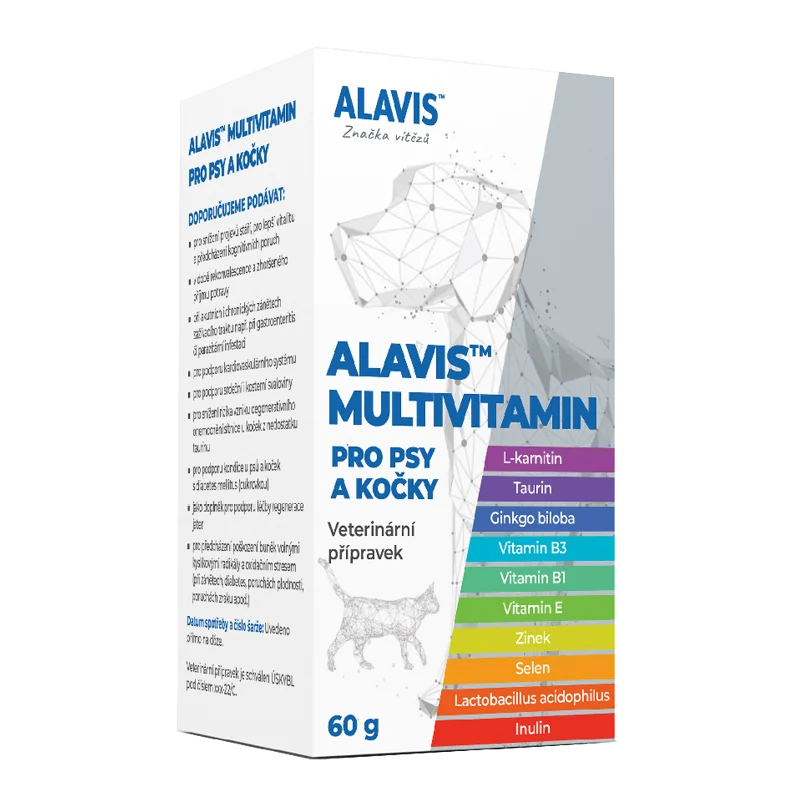 ALAVIS MULTIVITAMÍN pre psy a mačky 1×60 g, multivitamín pre psy a mačky