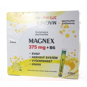 Vitabalans MAGNEX 375 mg + B6 effervescent DISPLEJ tbl eff Lemon 12x20 ks, 1x1 set