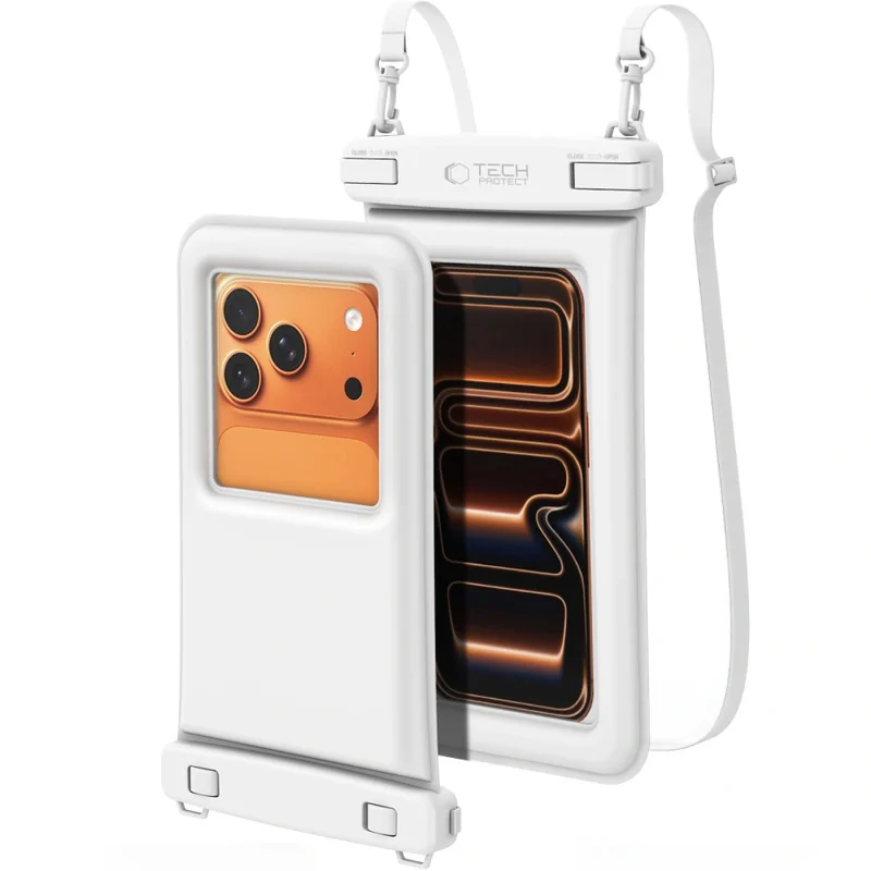 Tech-Protect UWC7 vodotesné puzdro na mobil 6.9'', biele