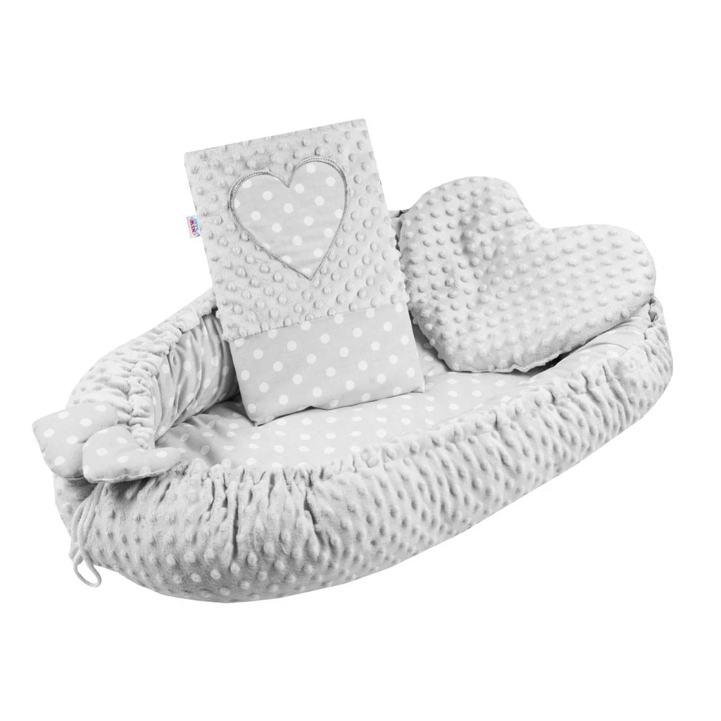 Luxusné hniezdočko s vankúšikom a perinkou New Baby z Minky