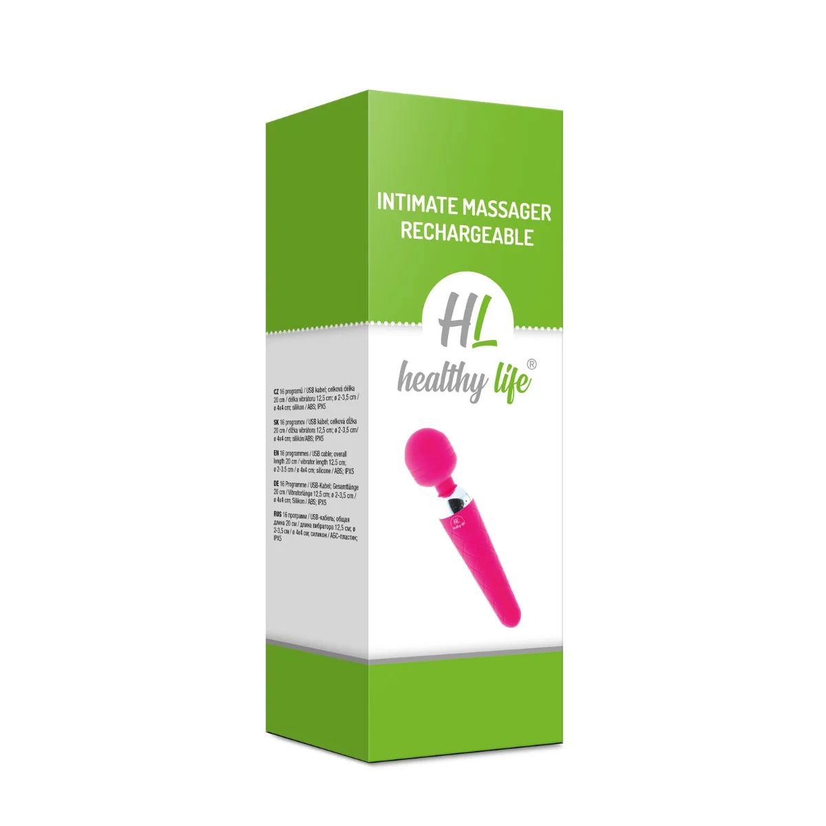 Healthy Life - Masážna hlavica s vibrátorom 2v1 Idola ružová 1×1 kus, vibrátor