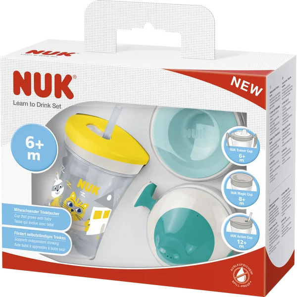 NUK súprava na pitie - hrnček s náustkom 1 set