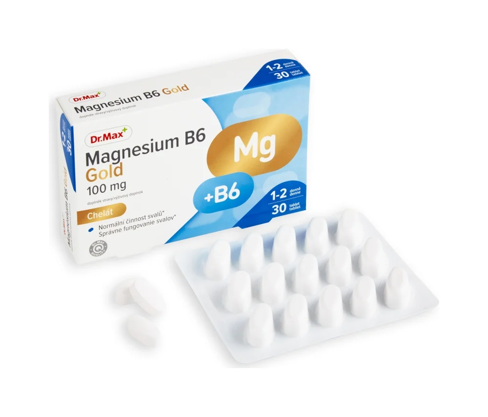 Dr. Max Magnesium B6 Gold 1×30 tbl, horčík