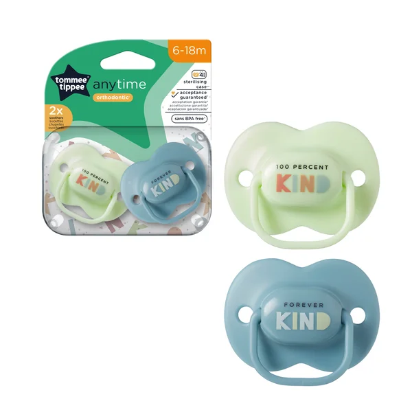 Tommee Tippee Cumlík silikón AnyTime, 6-18m, 2ks - viac farebných variant 1×2 ks, silikónový cumlík