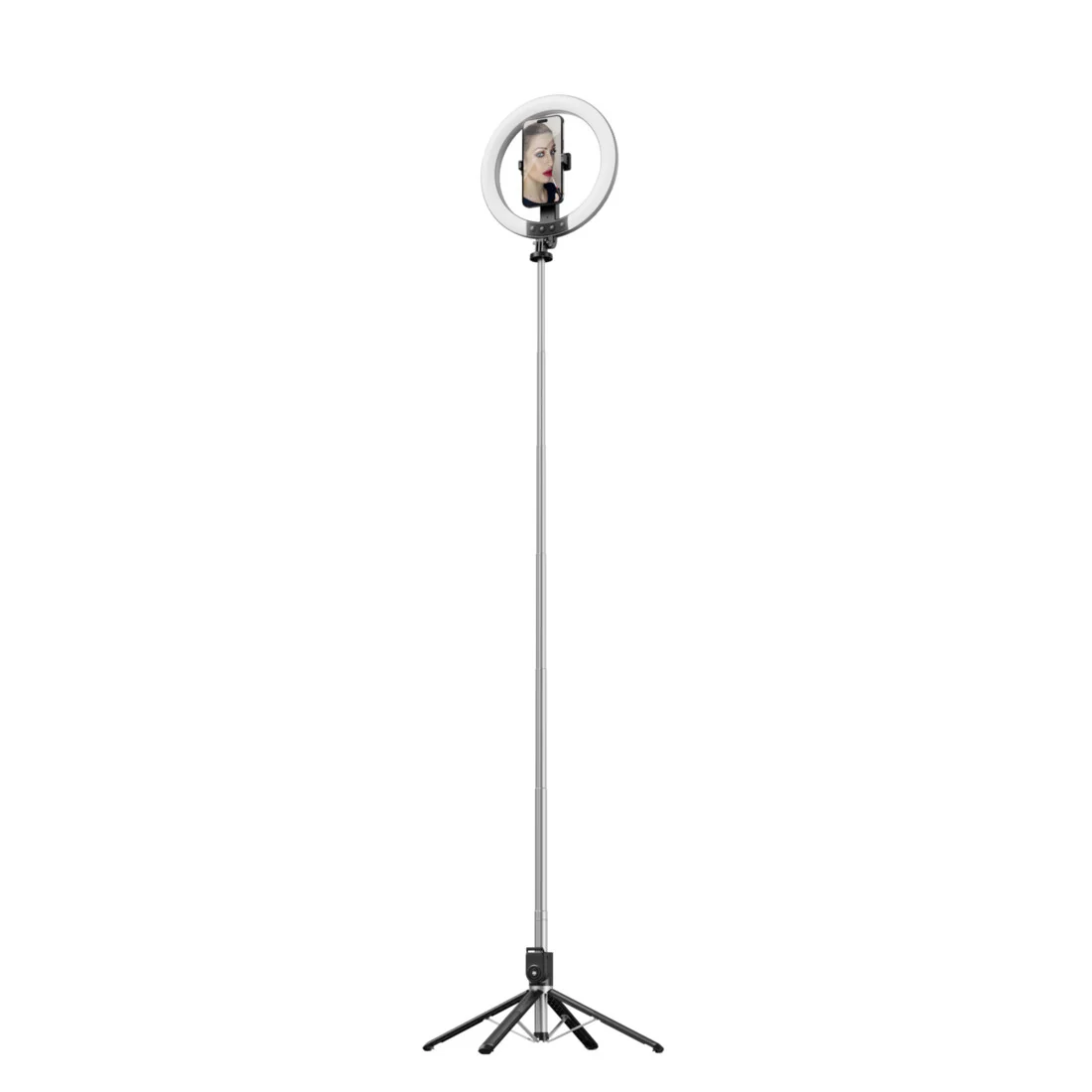 Blavec Aura P55 Selfie kruhové LED svetlo + statív 2.3m, čierne