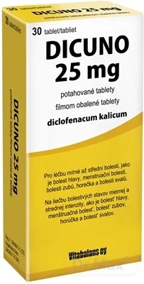 DICUNO 25 mg filmom obalené tablety 1×30 tbl