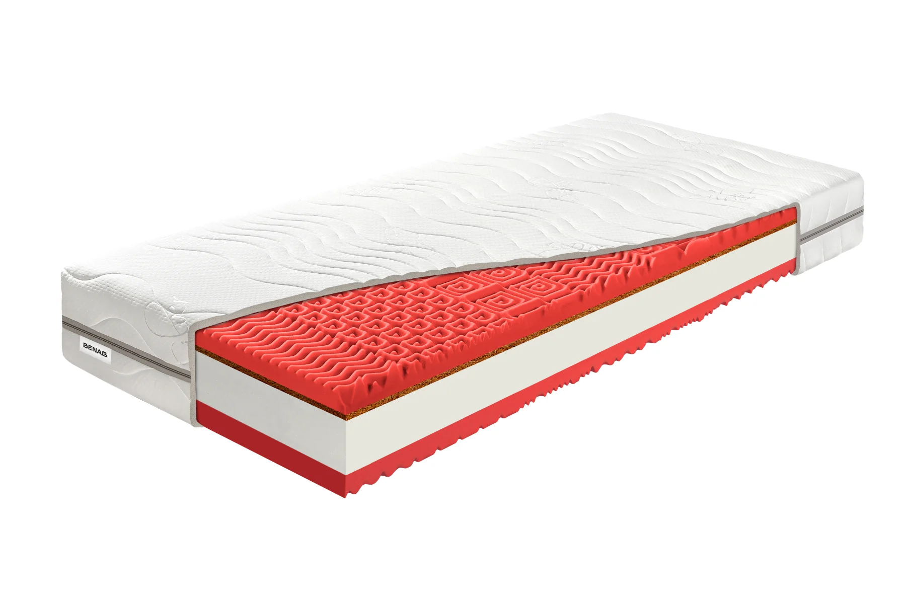 Matrac Benab Zero Hard&Medium 20 Plus H3 / H5 180 x 200 cm Penový matrac 20 cm sendvičový zónová  ortopedické