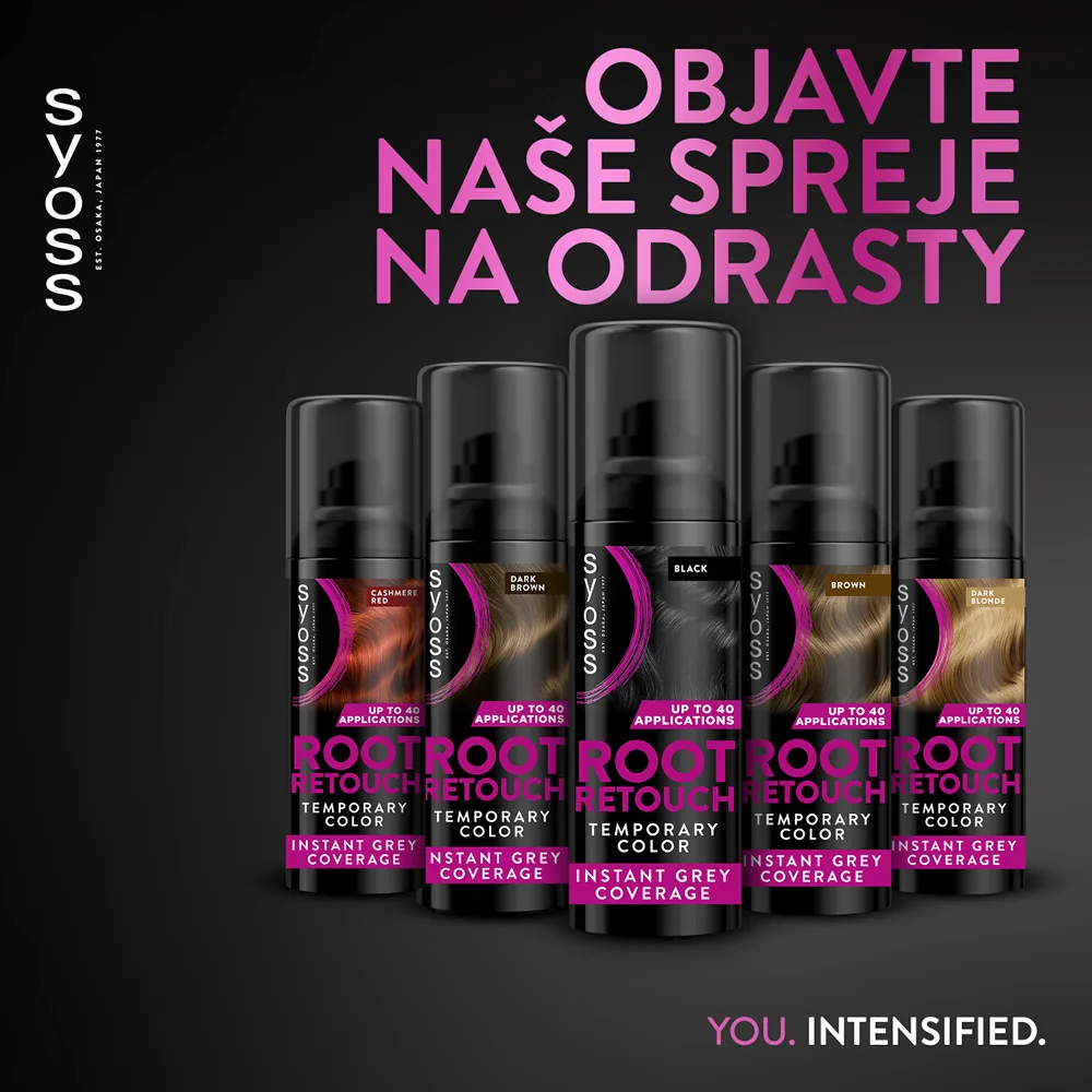 Syoss Root Retouch sprej na odrasty Čierný 1×1 ks, sprej na odrasty