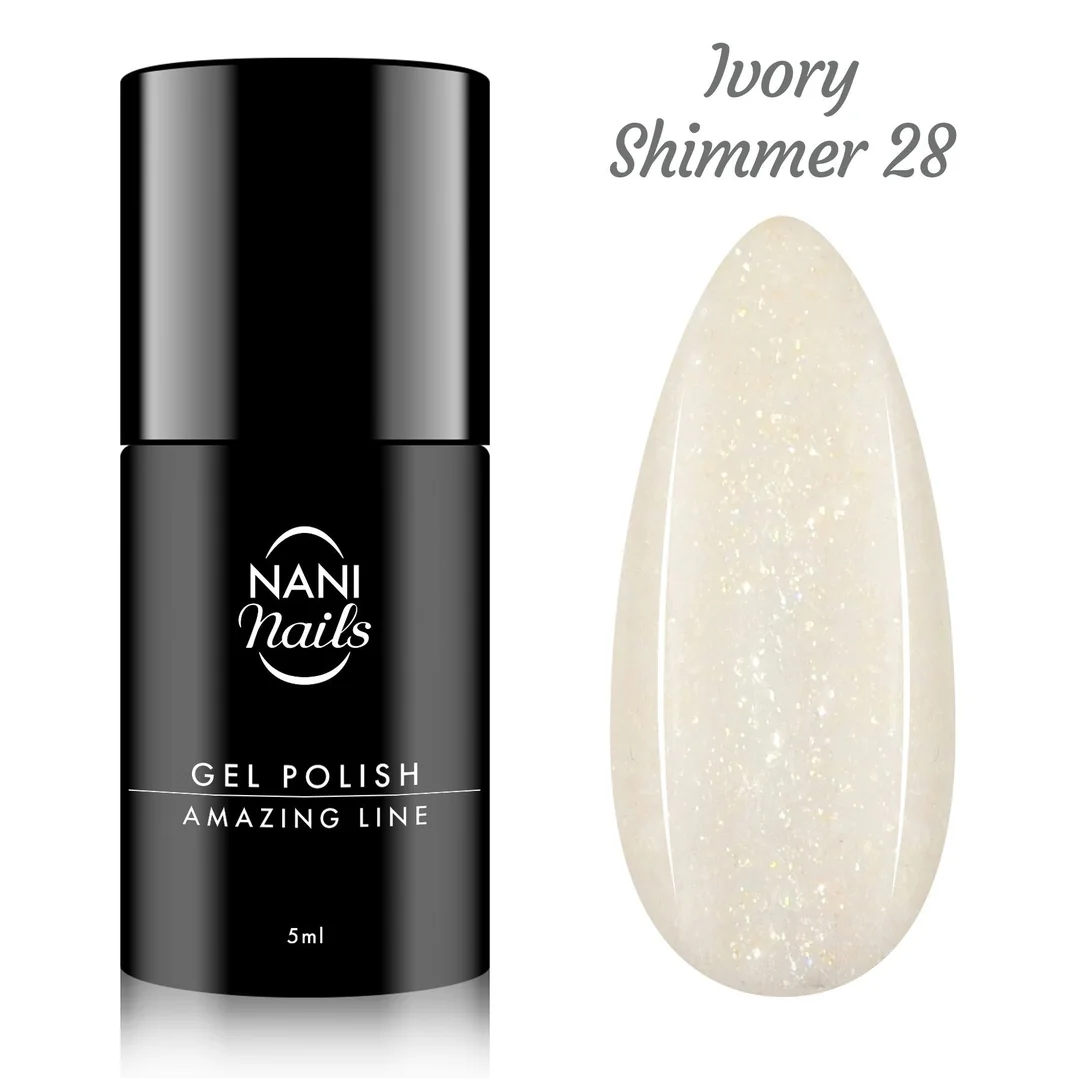 Gél lak Amazing Line – Ivory Shimmer 5 ml, UV/LED gél lak