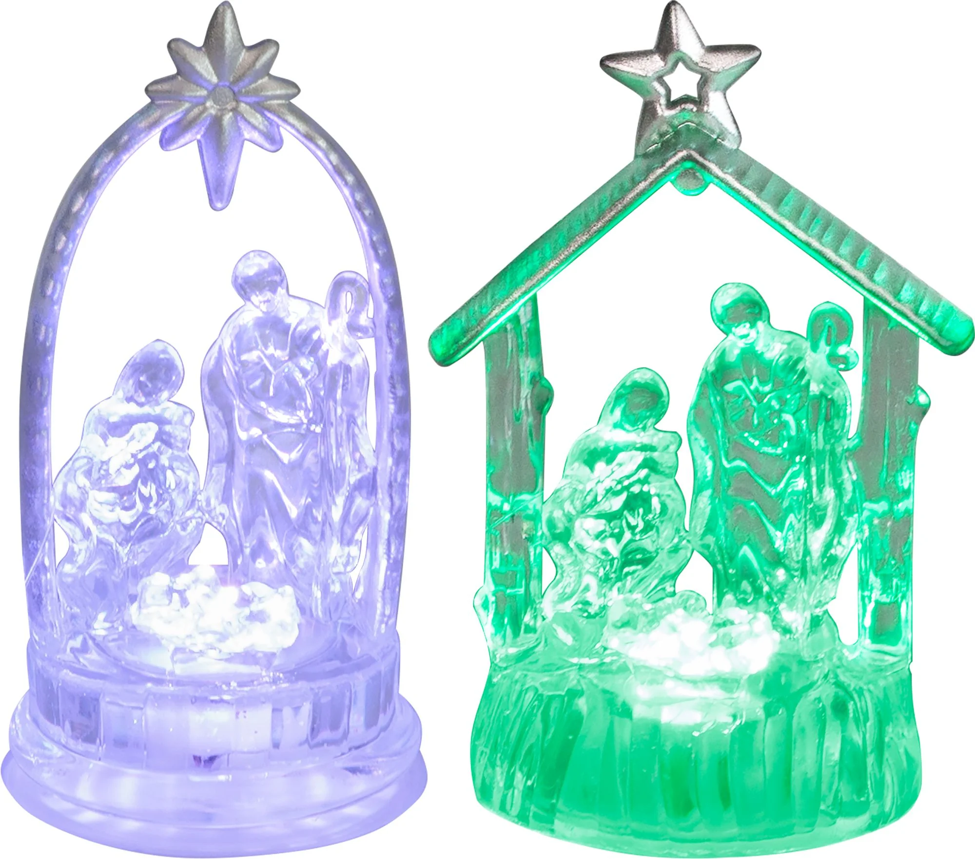 MagicHome vianočný LED betlehem, balenie 12 ks Meniaci farby, akryl, sellbox