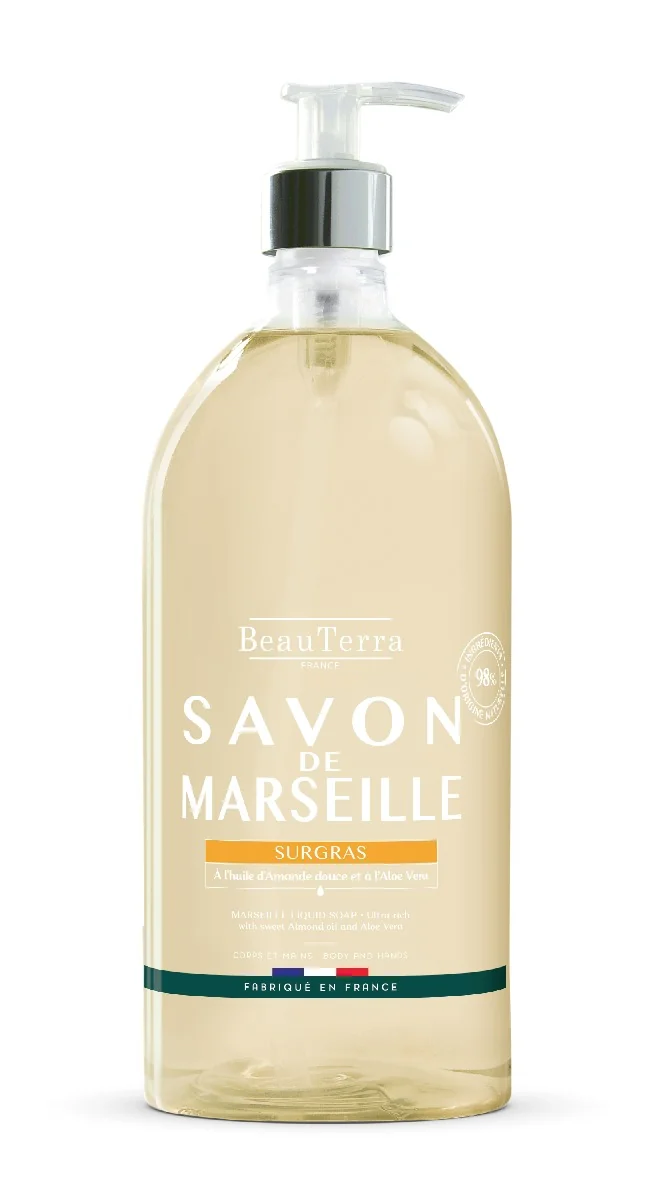 Marseillské tekuté mydlo - Ultra bohatý sladký mandľový olej - 1L 1×1000 ml, tekuté mydlo
