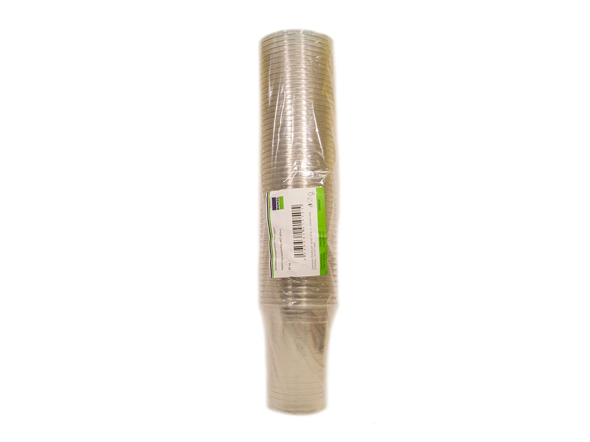 PET transparentné poháre 400 ml 1×50 ks, transparentné poháre