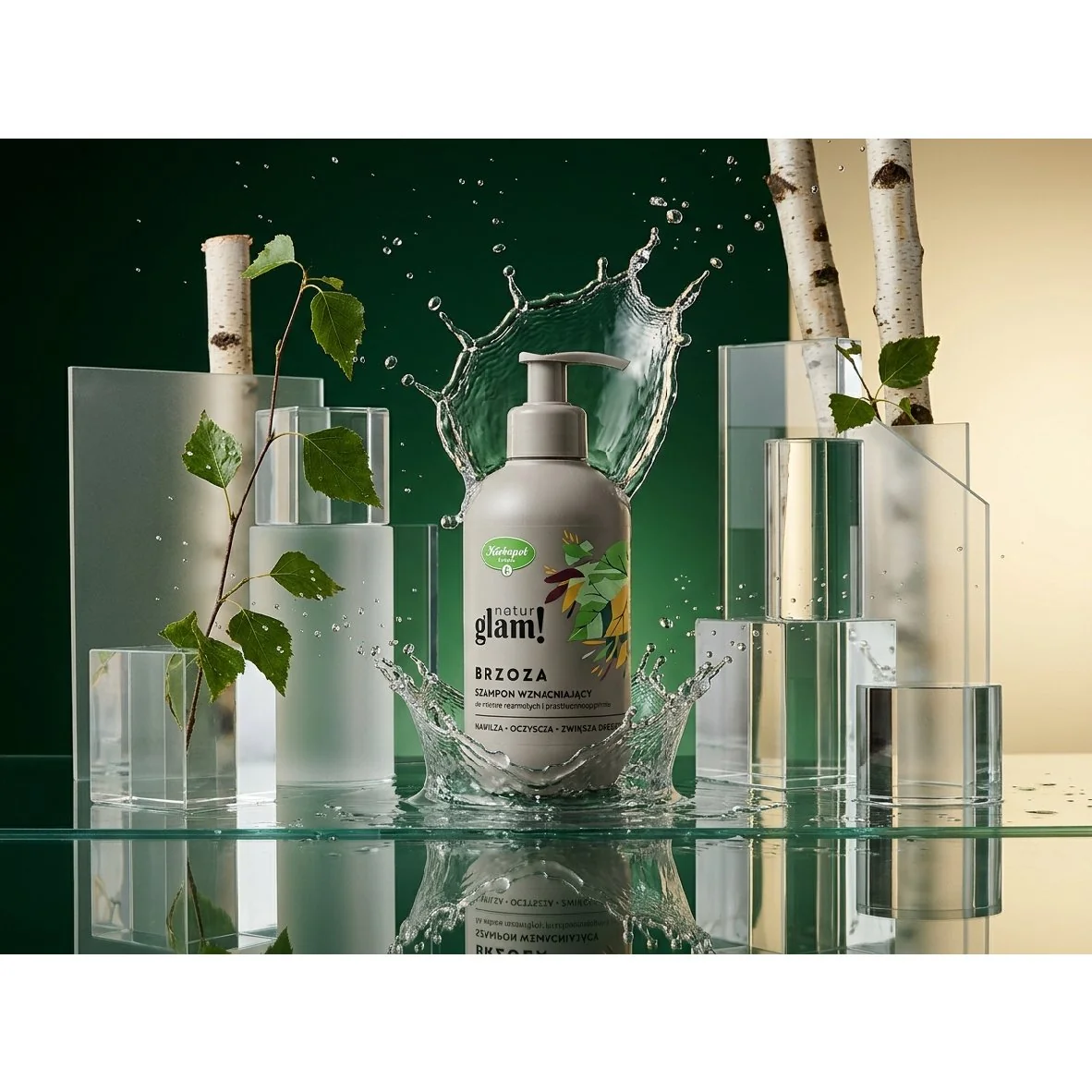 NaturGlam Brezový šampón na vlasy 300 ml normálne a mastiace sa