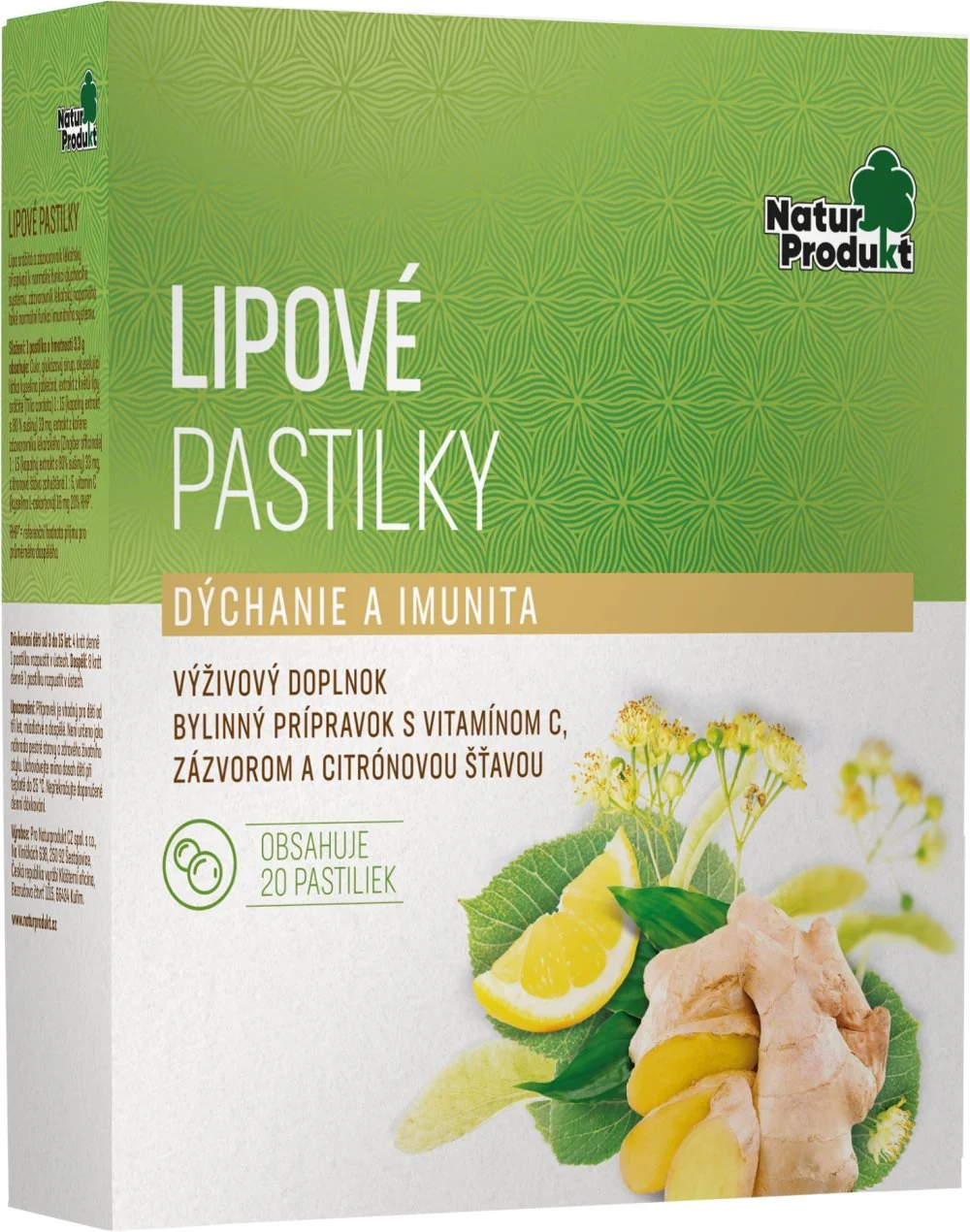 Naturprodukt Lipové pastilky 1×20 tbl, výživový doplnok