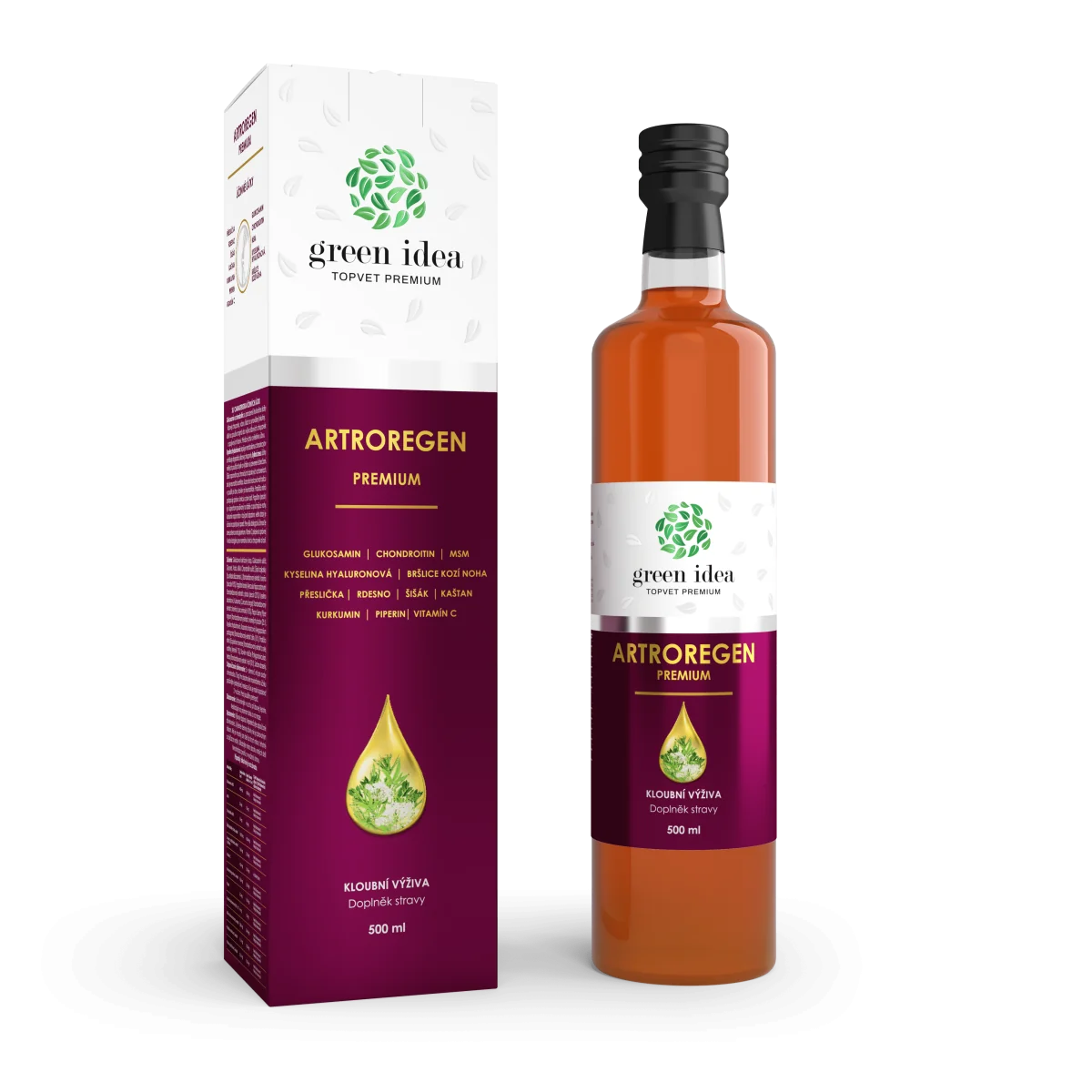 Artroregen premium – kĺbová výživa 500 ml – Green idea