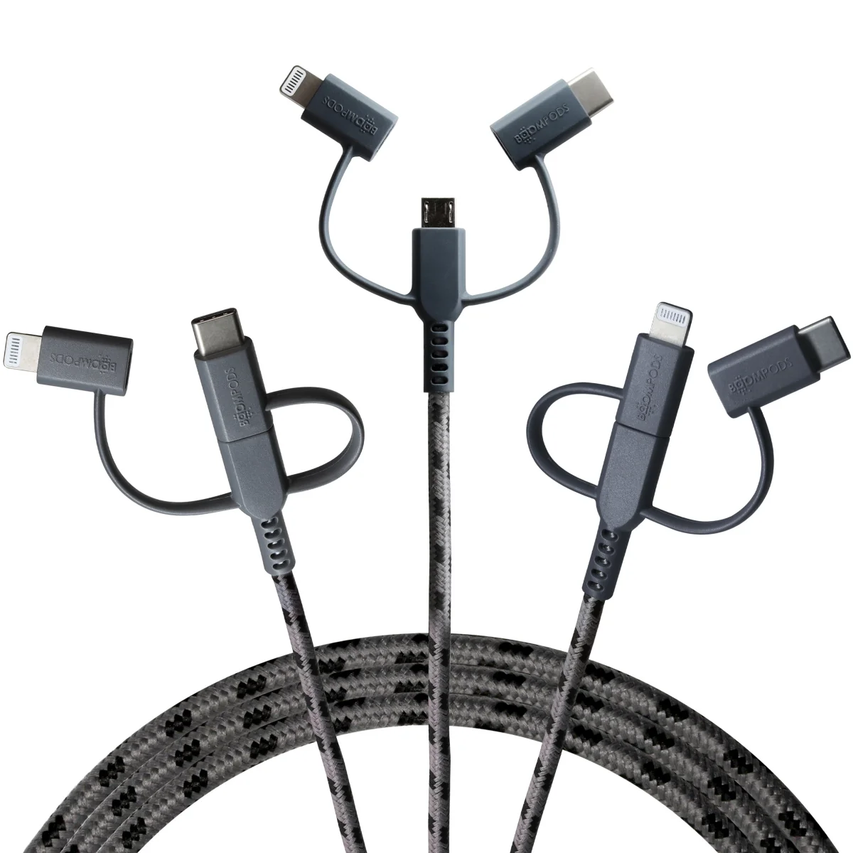 BOOMPODS 3v1 USB-C, Lightning, micro USB