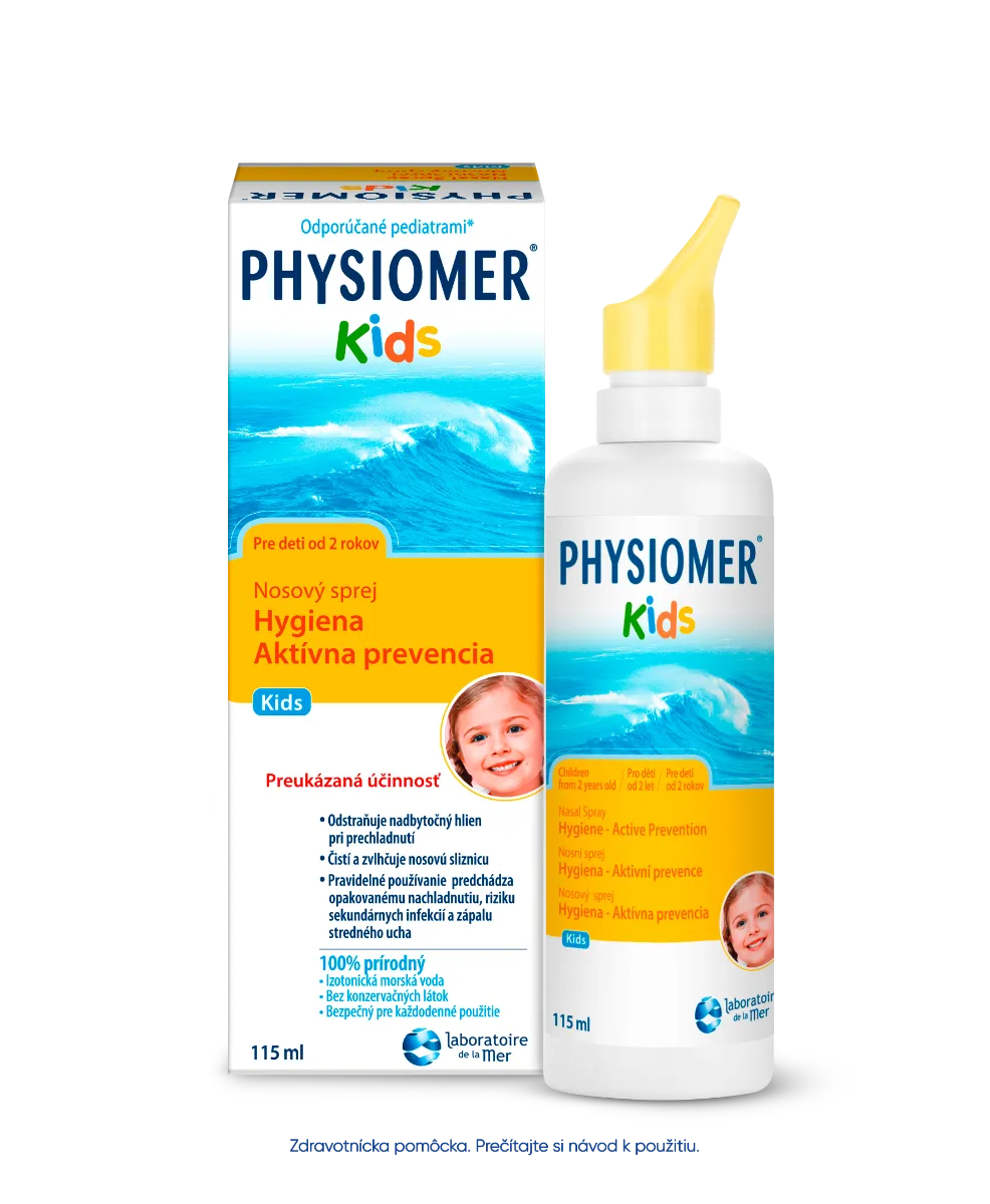 PHYSIOMER KIDS nosový sprej 1×115 ml, izotonická morská voda