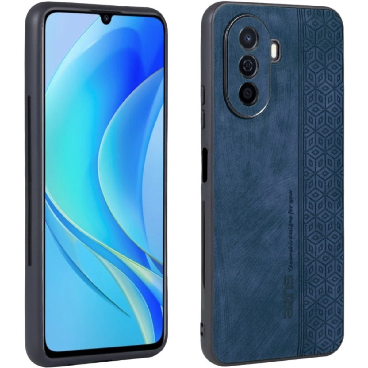 Puzdro Embossed Case pre Huawei Nova Y70 - Modrá