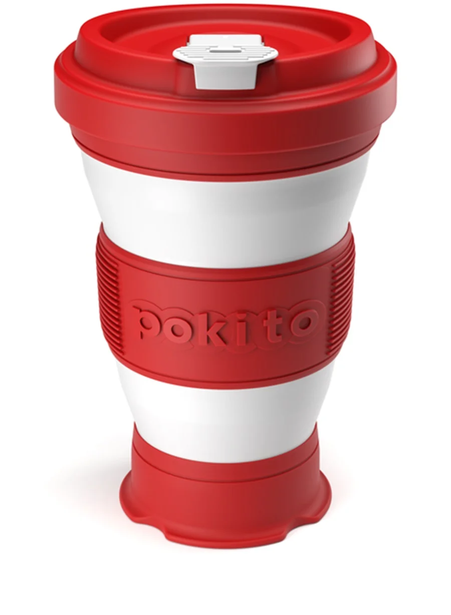 skladací hrnček do vrecka - červený až 475ml Skládací hrnček