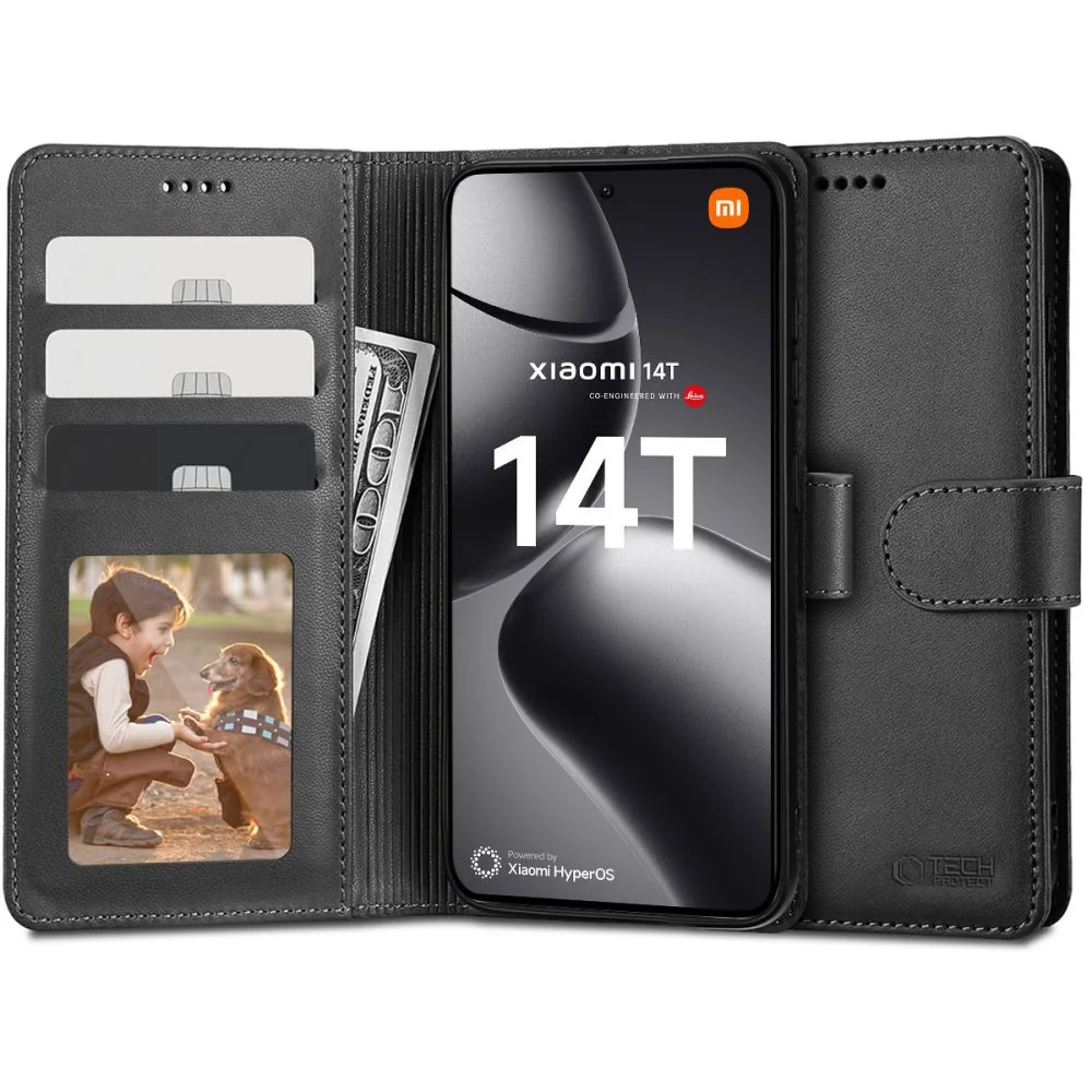 Tech-Protect Wallet knižkové puzdro na Xiaomi 14T čierne